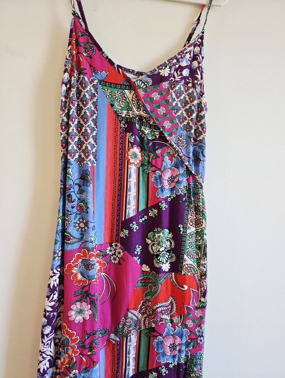 SFERA I S Viscose Patchwork Slip Dress I multicolour - Picture 4 of 11